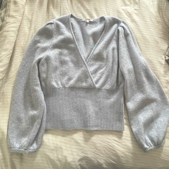 Madewell Soft Knit Faux Wrap Sweater - Picture 1 of 1